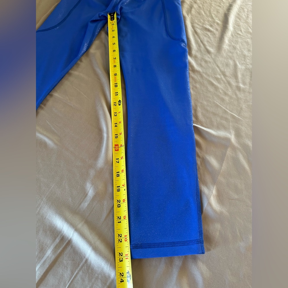Zyia Active Shimmer Royal Blue Leggings Size Small - Picture 8 of 11